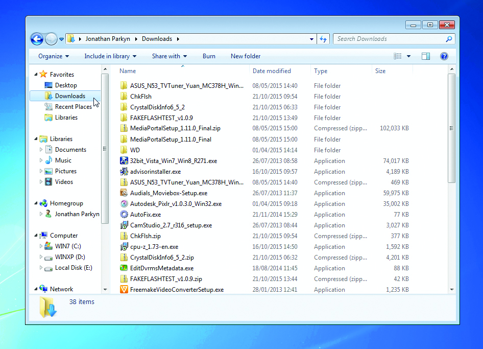 Clear out the files_Win_Downloads folder