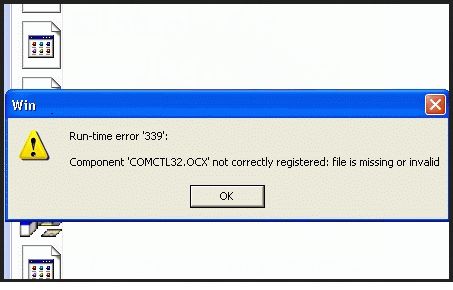 runtime error 339 .cox file missing