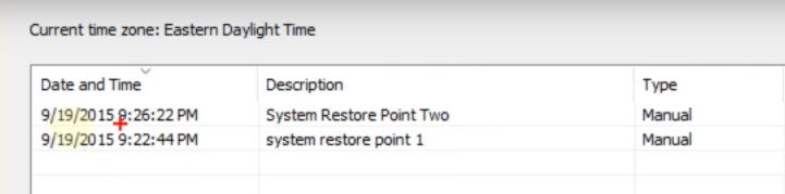  System Restore Point