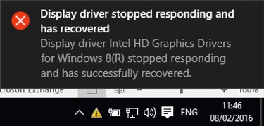 graphic drivers stopped responding crashed error